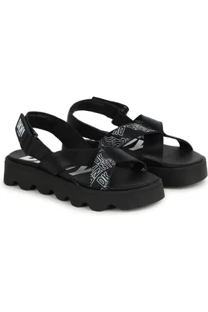 DKNY Logo-strap leather sandals