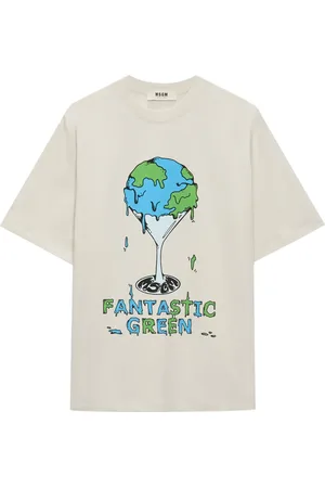 Msgm Graphic-print cotton T-shirt