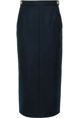 Thom Browne High-waist wool midi skirt