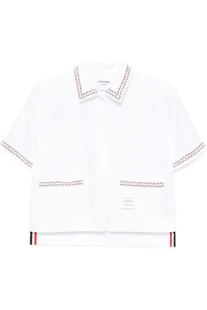 Thom Browne Drop-back cropped shirt