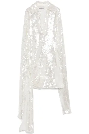 COPERNI Knotted sequinned mini dress