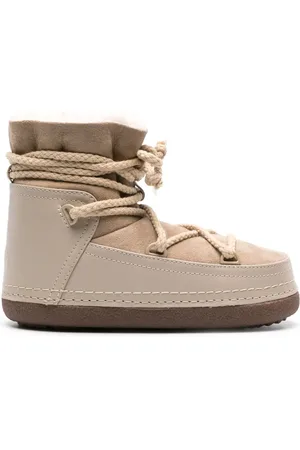 INUIKII Logo-print leather boots