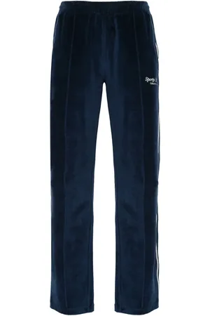 Sporty & Rich Velour cotton track pants