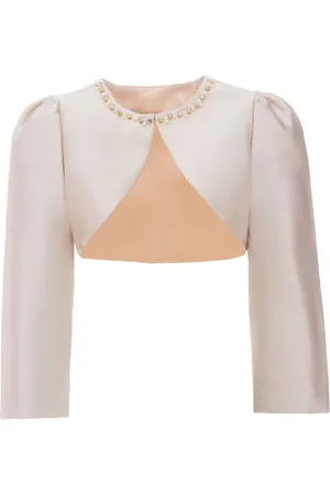 Tulleen Cropped satin jacket