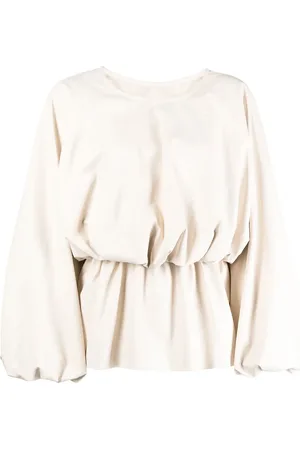 GOEN.J Puffer faux-leather blouse