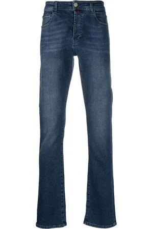BILLIONAIRE Logo-embroidered straight-leg jeans