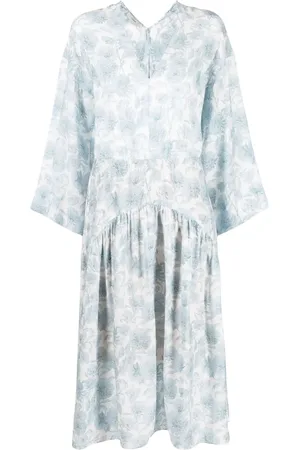 Vince Dahlia floral-print V-neck dress