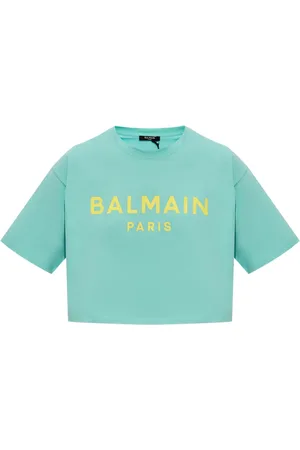 Balmain Logo-print cropped T-shirt