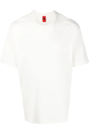 FERRARI Embossed-logo cotton T-shirt