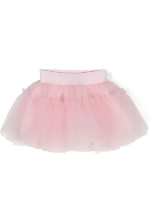 MONNALISA Logo-jacquard tulle tutu