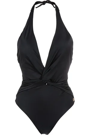 Brigitte Twist-detail halterneck swimsuit