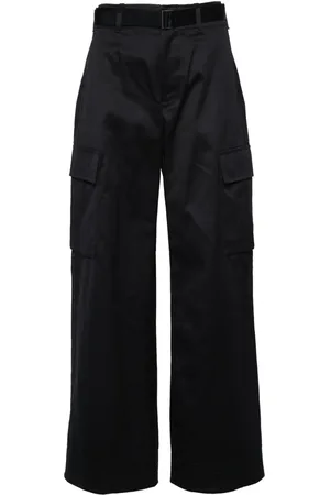 SACAI High-waist wide-leg cargo pants