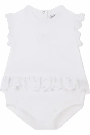 Dolce & Gabbana Broderie-anglaise poplin romper