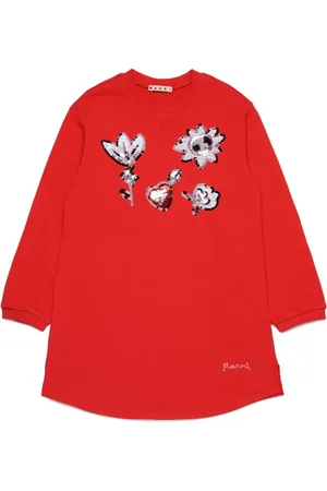Marni Sequin embroidery sweatshirt-dress