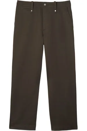 Burberry Wide-leg cotton trousers
