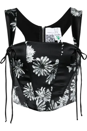 Natasha Zinko Floral-print corset top