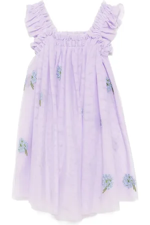 Stella McCartney Floral-embroidered sleeveless dress