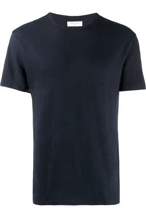 Sandro Round-neck linen T-shirt
