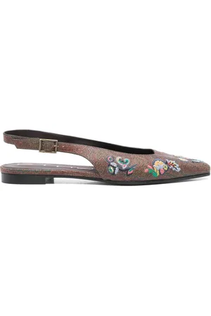 Etro Paisley-embroidered ballet flats
