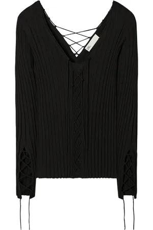 Tory Burch Lace-up wool sweater