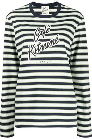 CAF Logo-print striped cotton T-shirt
