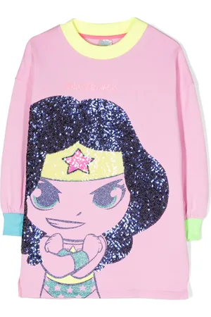 Billieblush Graphic-print sequin-embellished dress