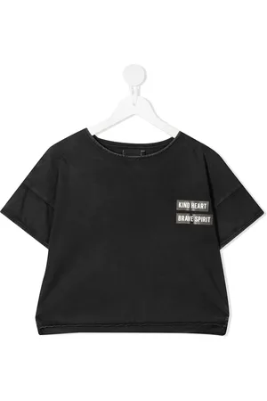 Le pandorine Slogan print cropped T-shirt