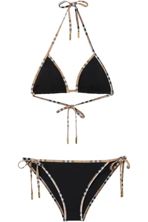 Burberry Vintage Check-trim triangle bikini