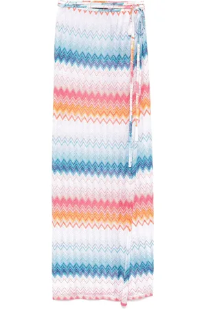 Missoni Zigzag-woven wrap maxi skirt