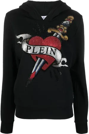 Philipp Plein Crystal-embellished logo hoodie