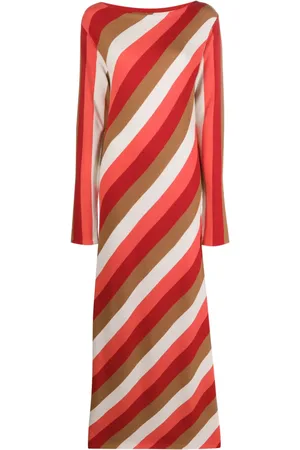 La DoubleJ Swing striped knit maxi dress