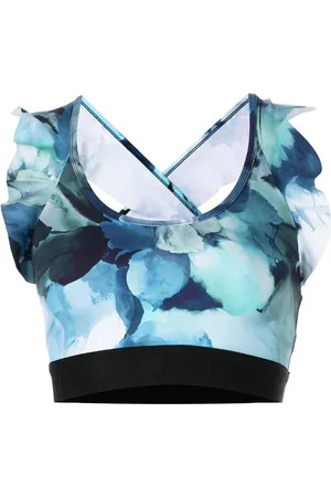 Marchesa Notte Floral-print sports bra
