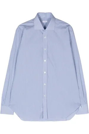 BARBA Pinstriped cotton-blend shirt