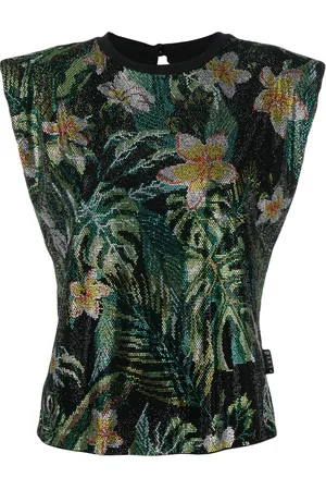 Philipp Plein Floral-print tank top