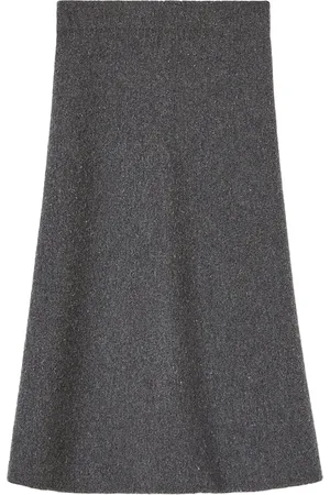 Jil Sander Wool A-line midi skirt