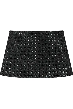 Pinko Grass patent-like quilted skirt