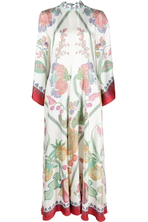La DoubleJ Magnifico Flower Plac??e-print dress