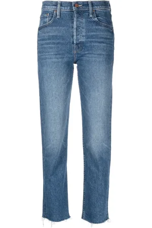 Mother Tomcat slim-cut frayed-edge jeans