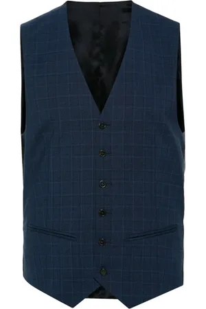 Fursac Prince-of-Wales-check wool waistcoat
