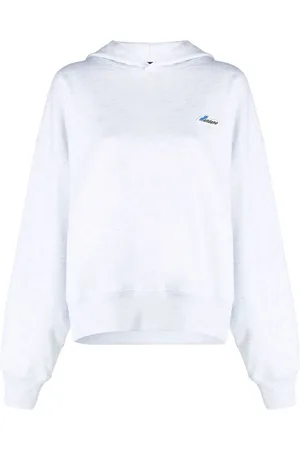 We11 Done Logo-embroidered oversized hoodie