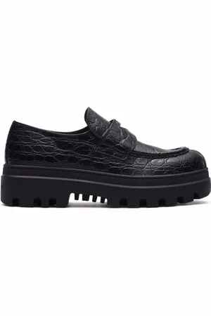 CAR SHOE Crocodile effect moccasins