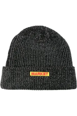 MARKET Reflective-bar logo beanie