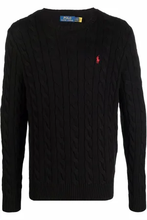Ralph Lauren Logo-embroidered cable-knit jumper