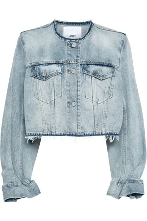 JNBY Cropped collarless denim jacket