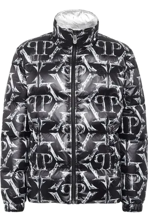 Philipp Plein Logo-print quilted padded jacket
