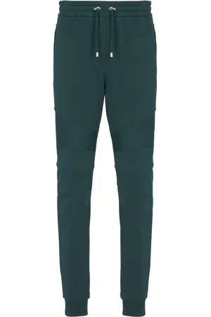 Balmain Ribbed-detail drawstring track pants