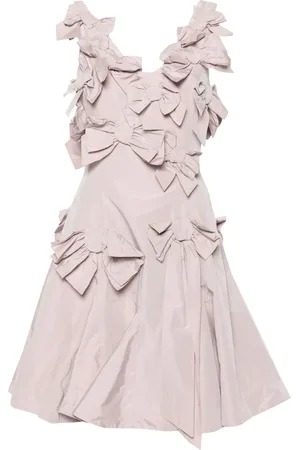 Viktor & Rolf Floral-appliqu?? V-neck dress