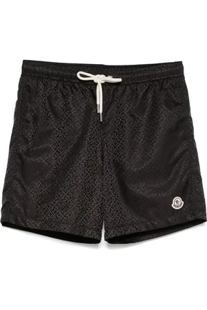 Moncler Monogram-jacquard swim shorts