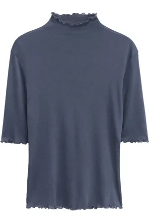 Filippa K Frilled-edge mock-neck T-shirt