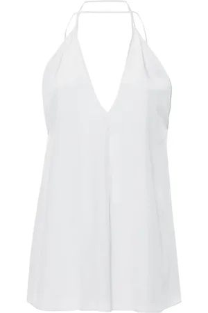 Totême Double-Halter silk top